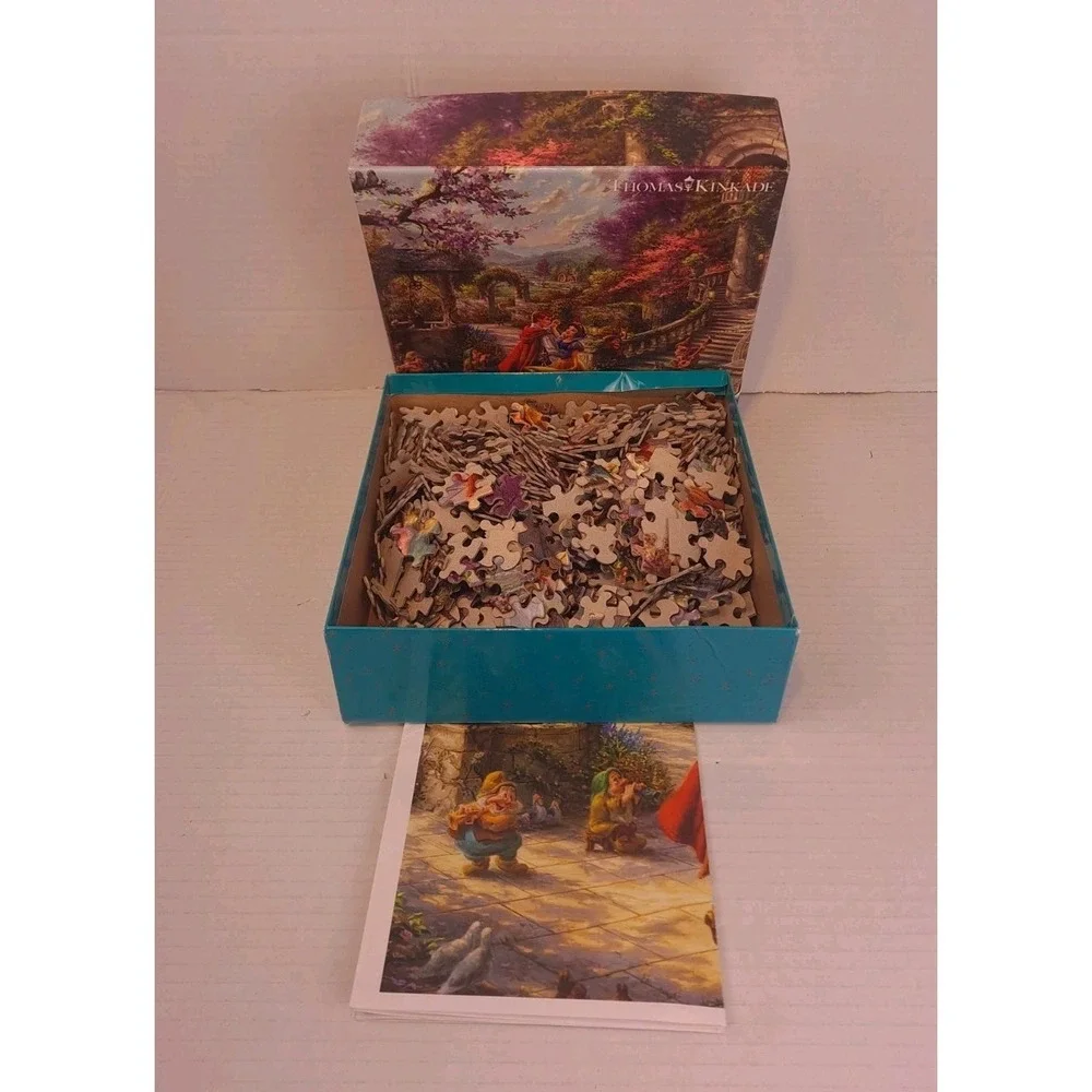 Thomas Kinkade Disney Princess Snow White Jigsaw Puzzle 750 Pieces Complete